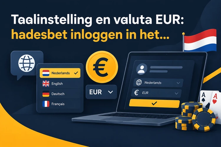 Taalinstelling en valuta EUR: hadesbet inloggen in het Nederlands
